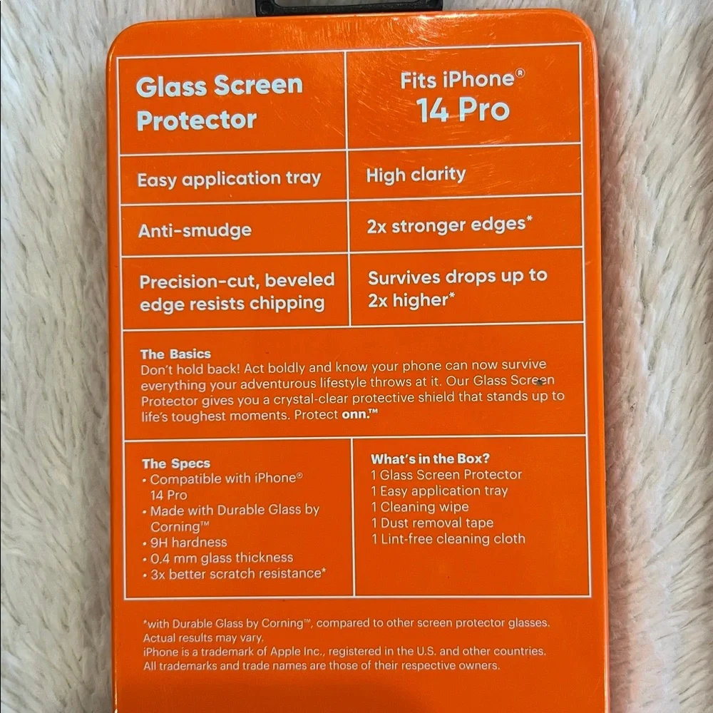 5 iPhone 14 Pro Protect Onn Glass Screen Protector  - New